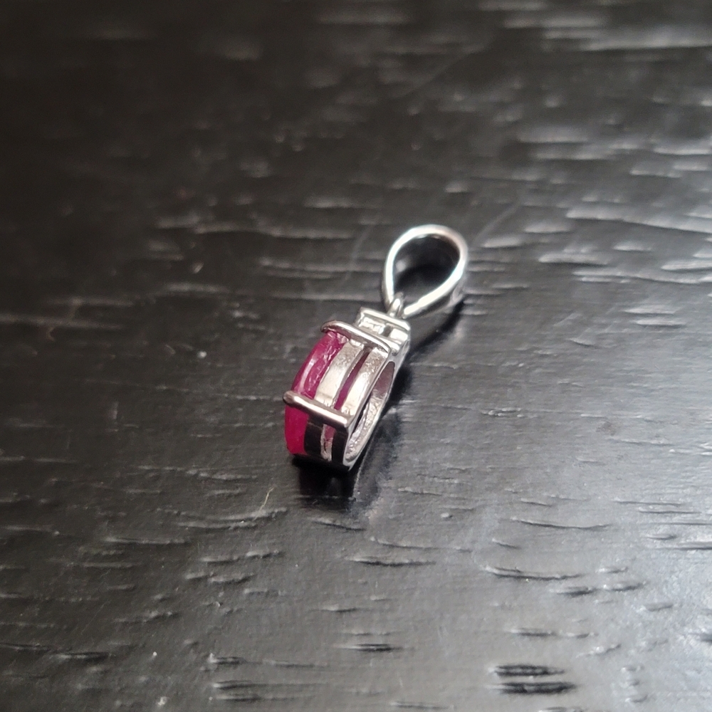 Ruby Silver Pendant - image 3